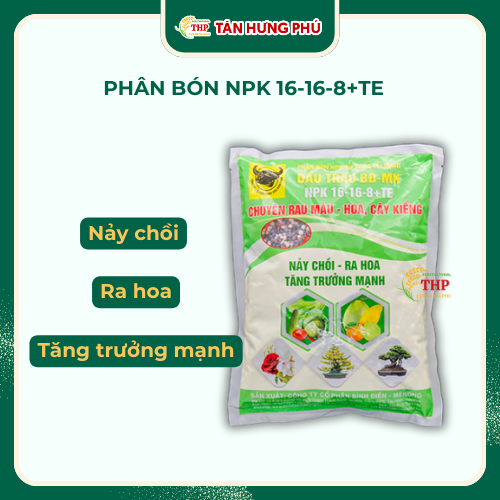 Phân Bón Đầu trâu BĐ-MK Bổ Sung Vi Lượng NPK 16-16-8+TE gói 1kg