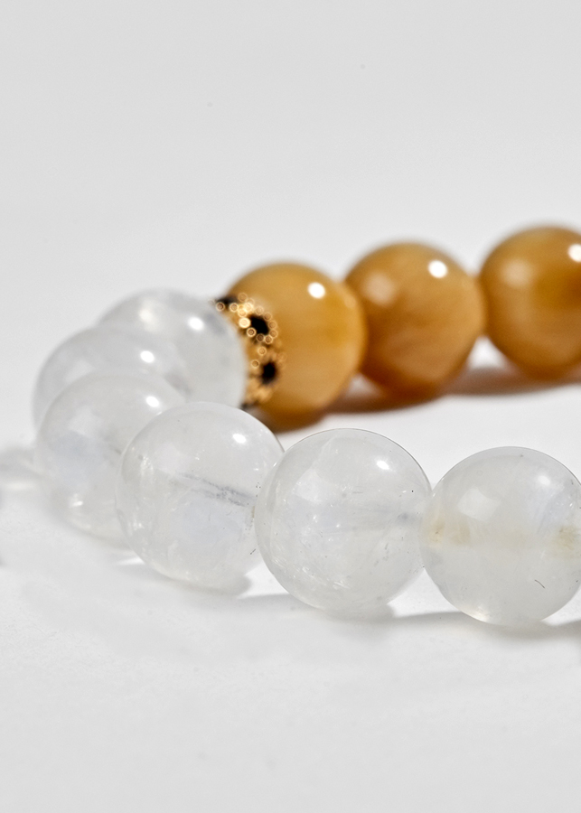 Vòng Mắt Hổ Vàng Tâm Phối Moon Stones