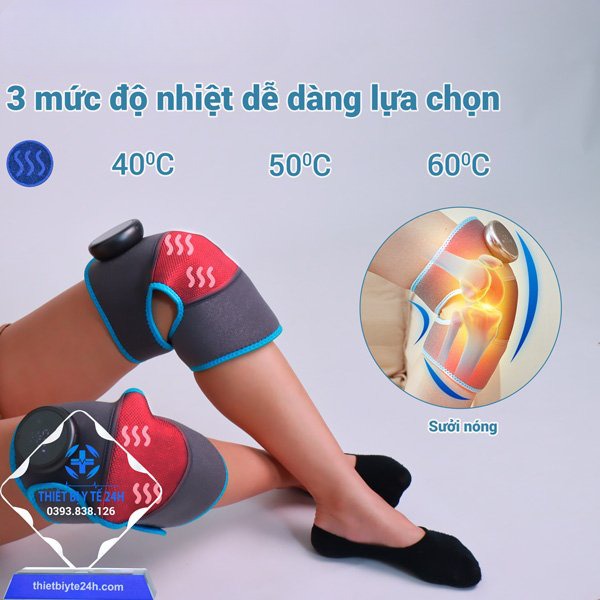 Máy massage đầu gối,khuỷ tay,vai,đai matxa đầu gối rung,nén nóng khí giúp thư giãn giảm đau hiệu quả các khớp