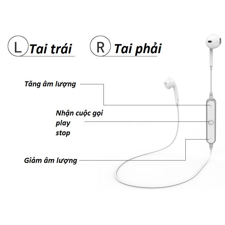 Tai Nghe Bluetooth 6S Có Mic Đàm Thoại