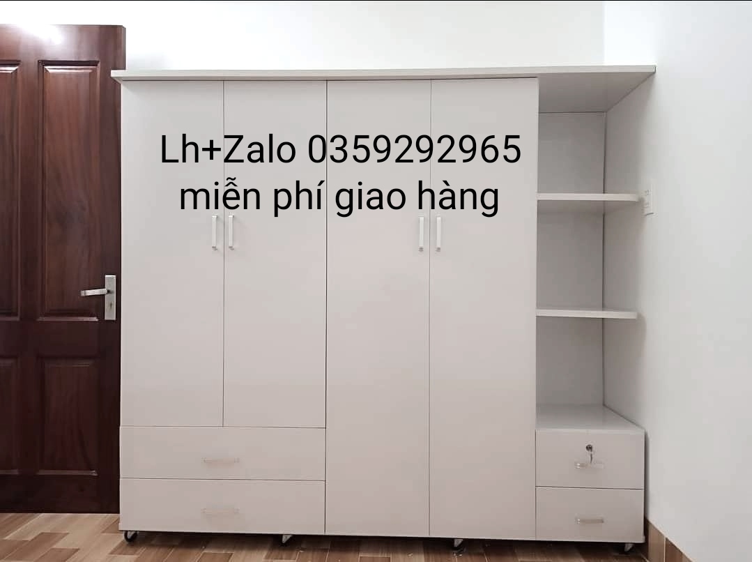 Tủ nhựa đài Loan 4 cánh 1 kệ