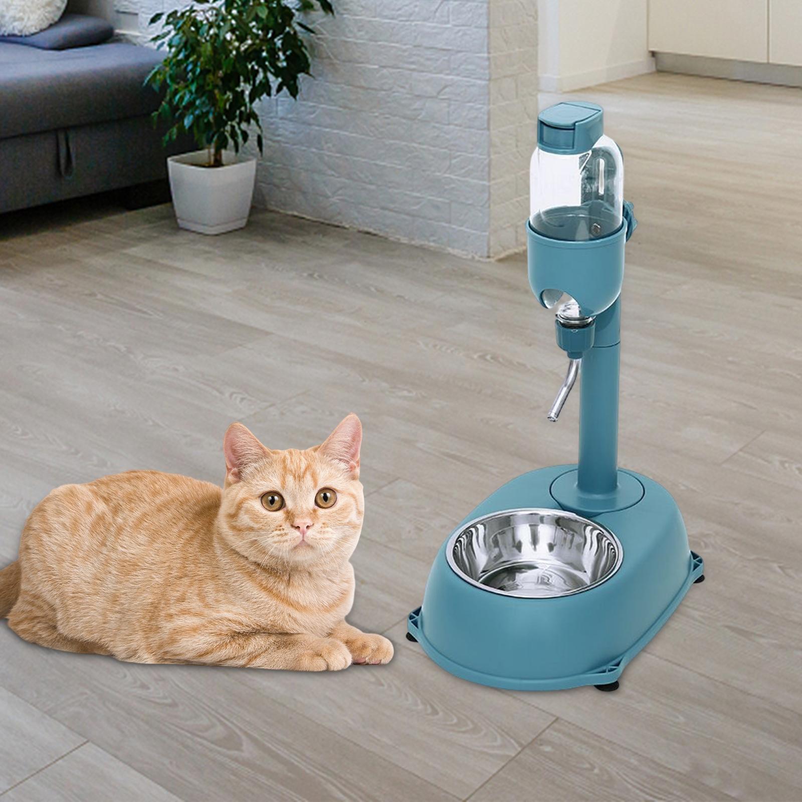 Pet Automatic Water Drinker, Dog Cat Feeder Waterer Puppy Adjustable Dog Bowl Food Dispenser Drinking Bowl Feeder