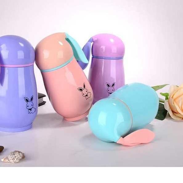 Bình nước giữ nhiệt bằng thép không gỉ hình thỏ dễ thương 5.5 300ml B58