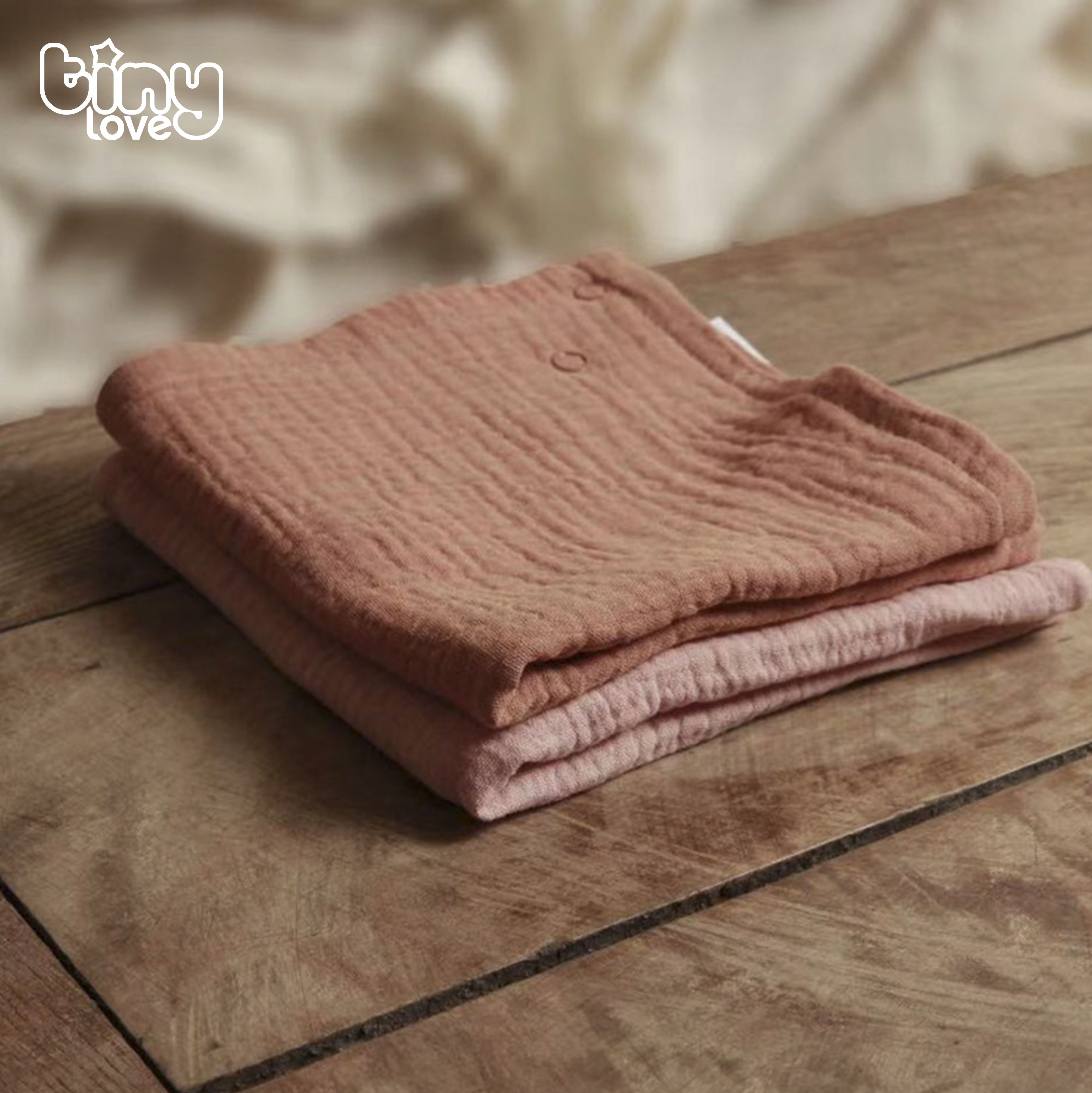 Set 2 yếm tam giác cho bé giữ ấm cổ từ sơ sinh tới 1 tuổi - 2 lớp vải Muslin cotton 100% - Comfybaby