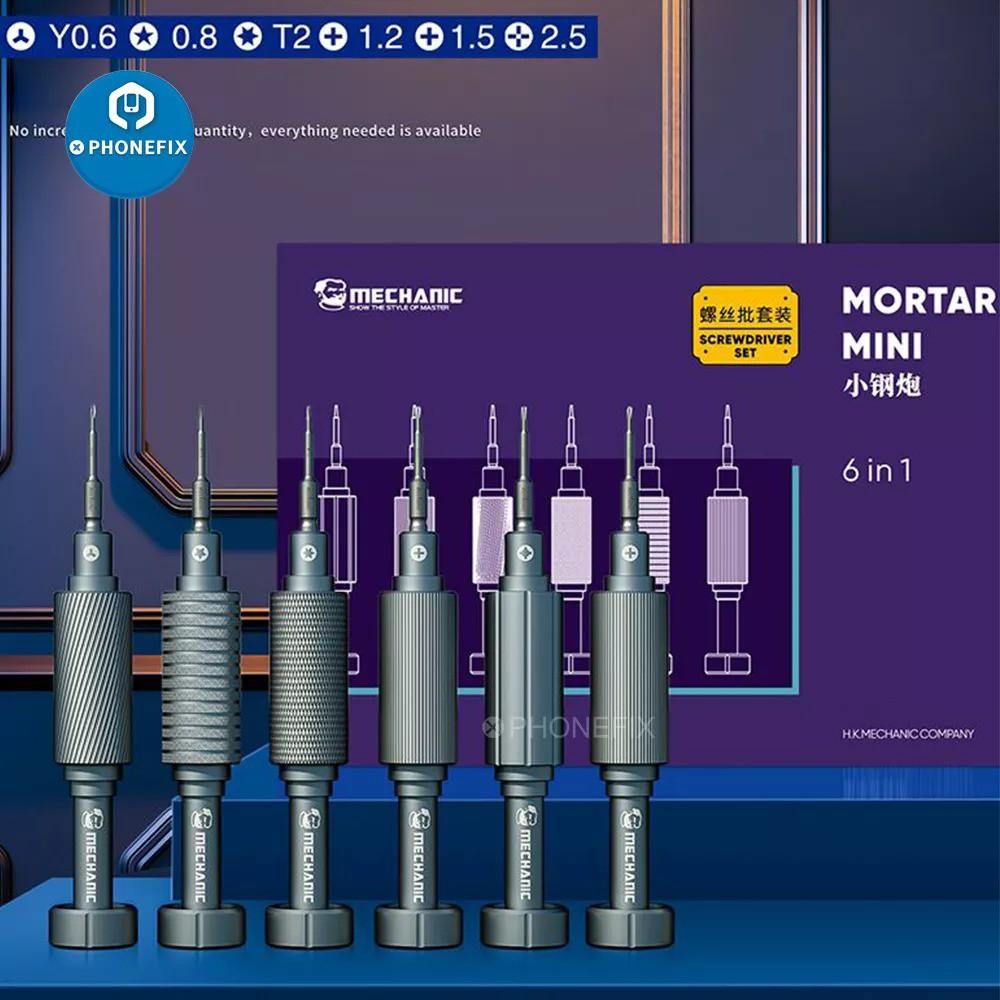 Bộ tô vít MECHANIC mini (6 cây: 3,4-1.2,4-1.5,5,6 cạnh và 2 tầng) XÁM