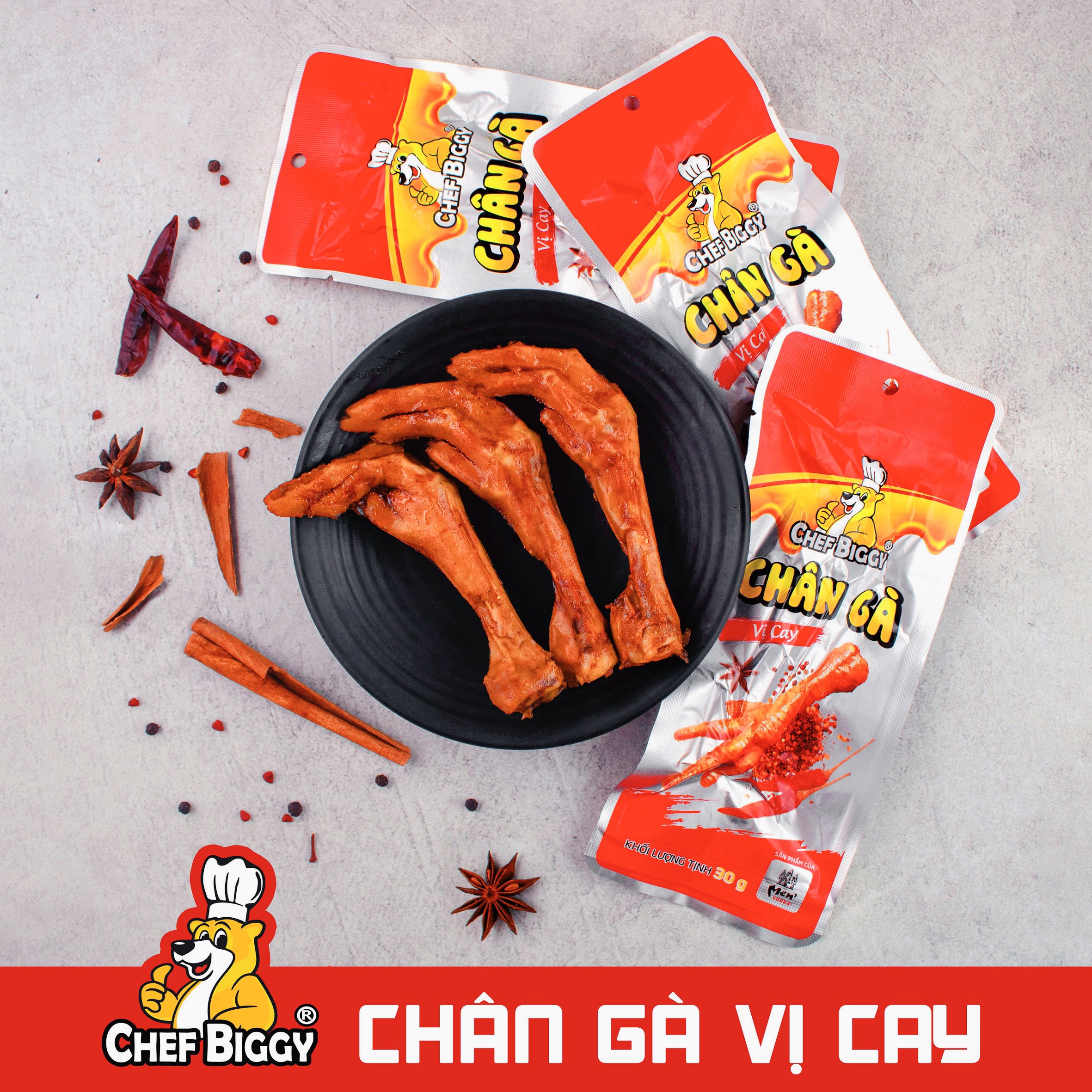1 gói Chân Gà CHEF BIGGY Vị Cay
