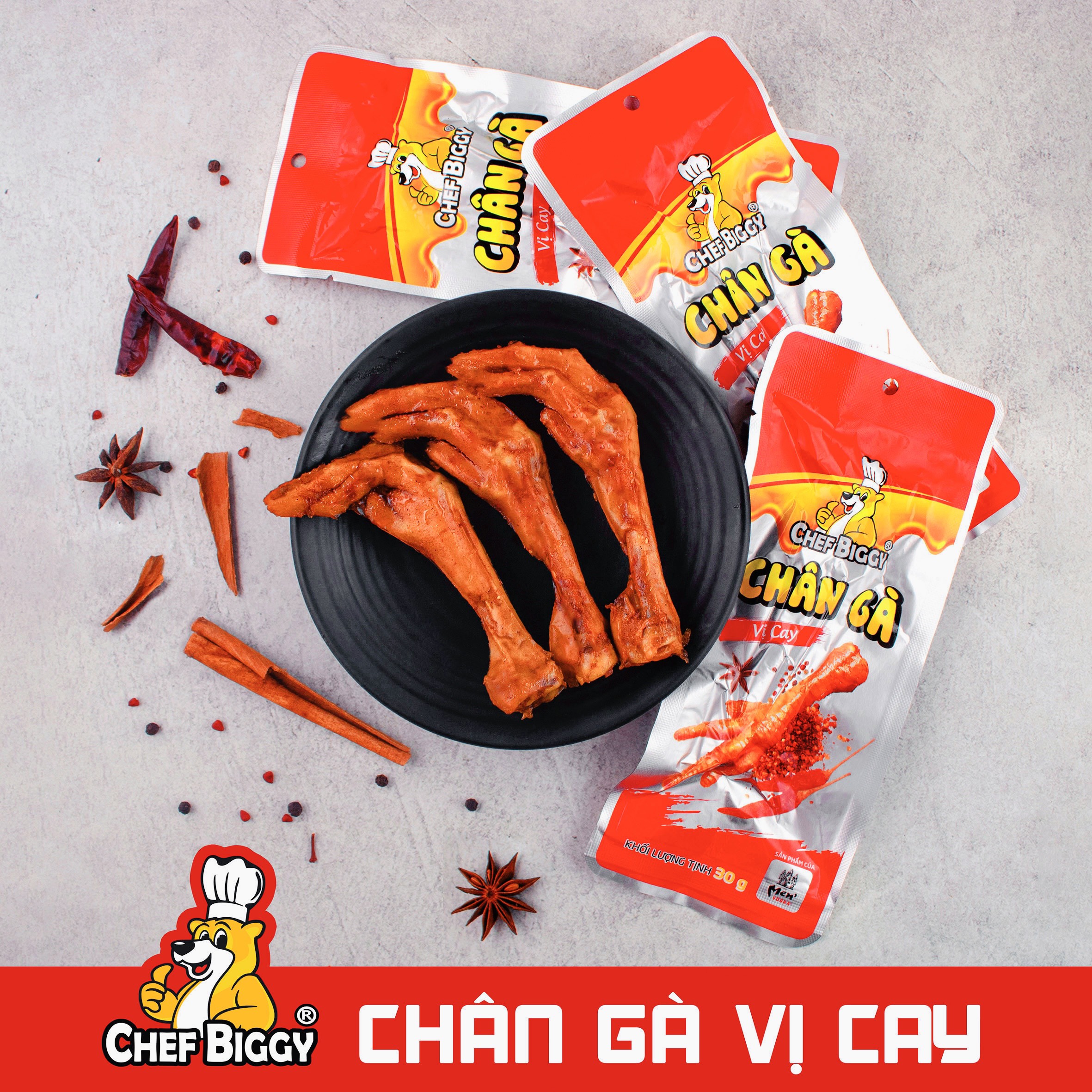 1 gói Chân Gà CHEF BIGGY Vị Cay 