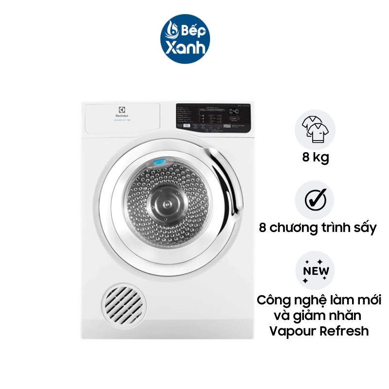 Máy Sấy Thông Hơi Electrolux 8 Kg EDS805KQWA - Hàng Chính Hãng - Chỉ Giao HCM