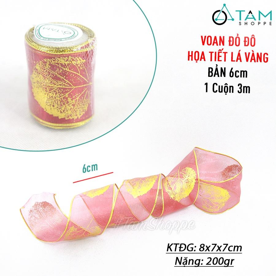 Ruy băng vải họa tiết bản to từ 5-10cm nhiều kiểu (Cuộn 3m) RB-05