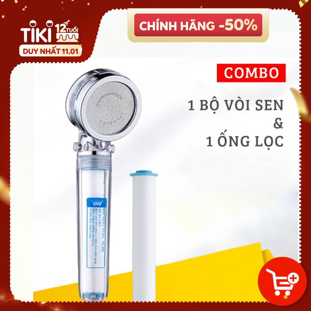 Đầu Vòi Sen Tắm Tăng Áp, Lọc Nước Có Lõi Lọc YC.300 Mang Lại Nguồn NNướcTinh Khiết Cho Gia Đình Bạn