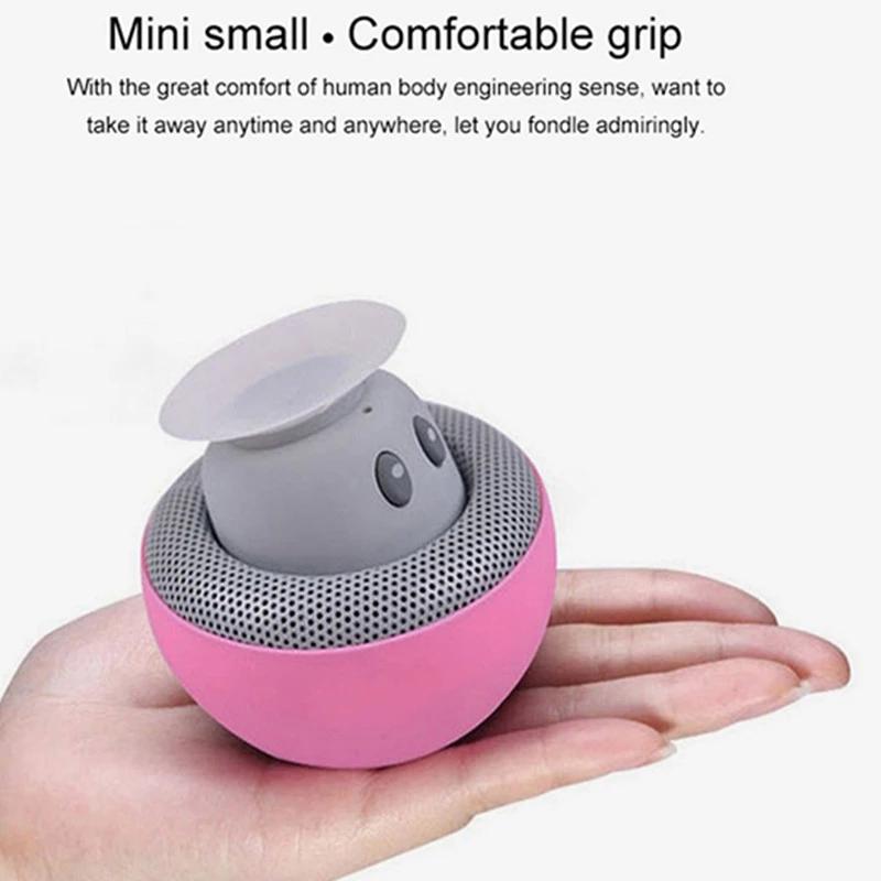 Mini dễ thương như bộ phim hoạt hình không dây Bluetooth loa ngoài trời âm thanh di động không thấm nước loa bluetooth không thấm nước cho iPhone Xiaomi màu: Đen