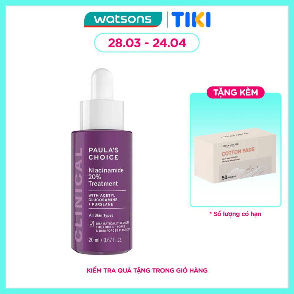 Tinh Chất Thu Nhỏ Lỗ Chân Lông Paula'S Choice Clinical Niacinamide 20% Treatment 20ml