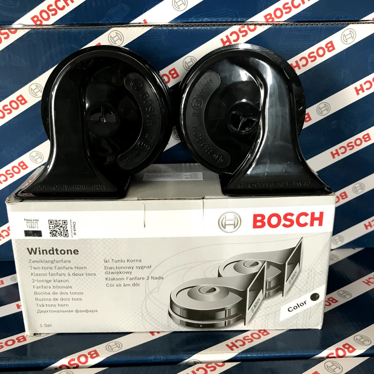 Kèn Còi Sò Xe Tải Bosch Windtone 24V (Bộ 2 Cái)