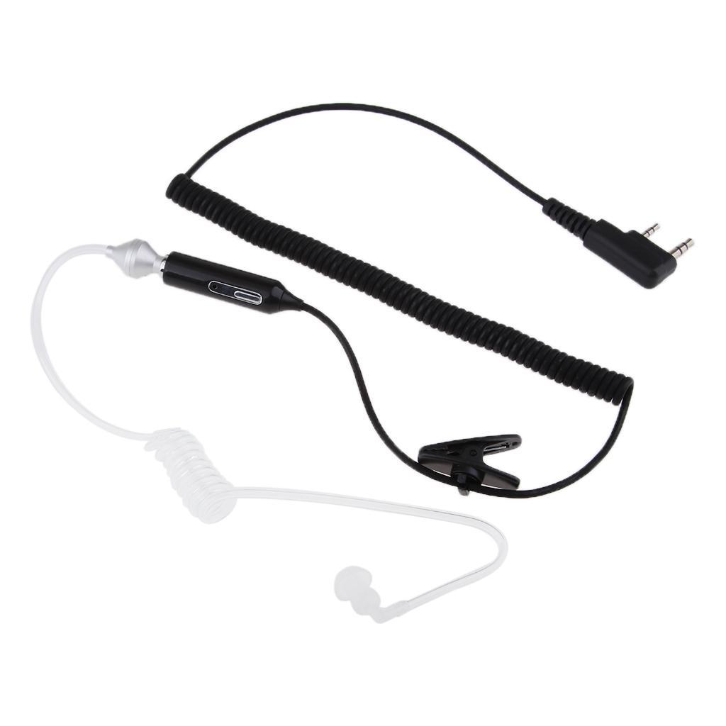 2 Acoustic Tube Headsets Mic PTT Earpieces