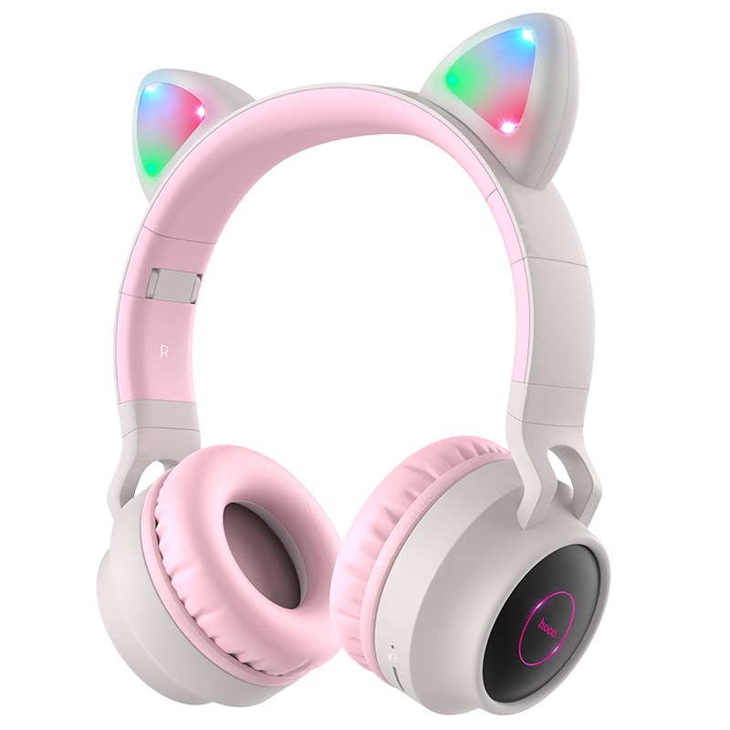 Tai Nghe Chụp Tai Kết Nối Bluetooth Tai Mèo Đáng Yêu - Hàng Chính Hãng
