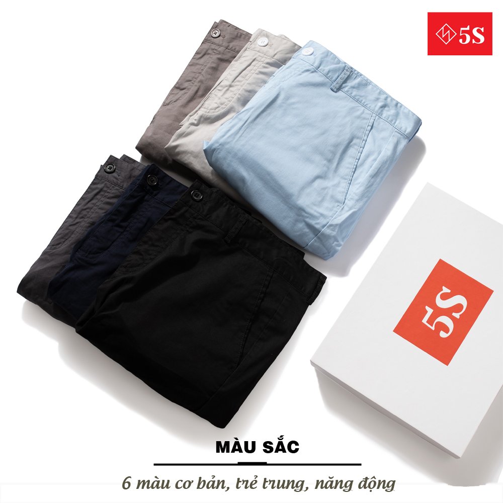 Quần Short Nam Kaki 5S (6 màu), Chất Liệu Vải Kaki Cotton, Bền Màu, Co Giãn Tốt (QSK21050)