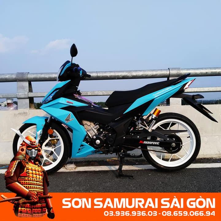 Sơn SAMURAI KUROBUSHI 312 MÀU XANH DA TRỜI chính hãng dành cho xe máy