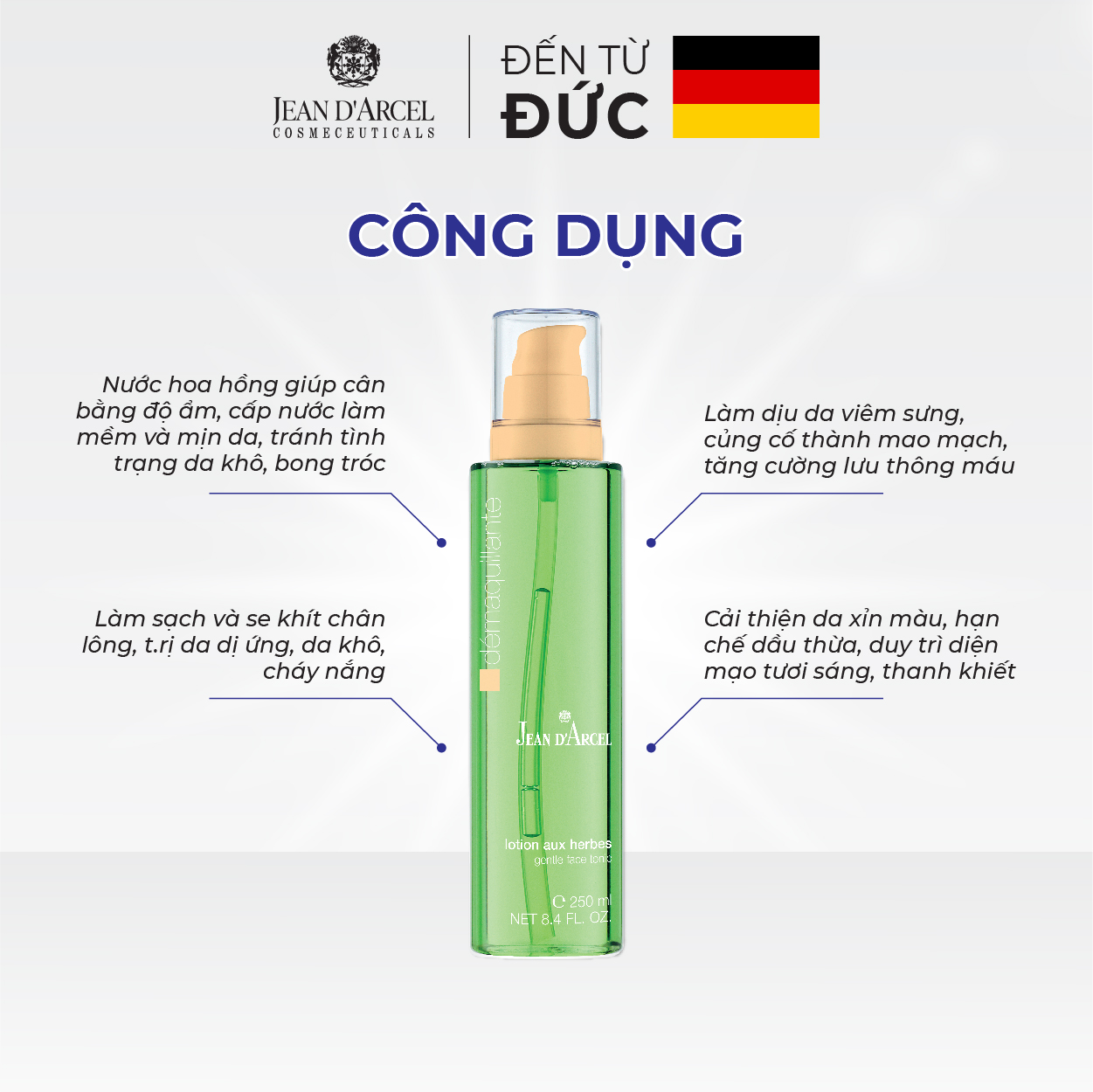 Combo làm sạch cho da khô và da nhạy cảm Jean d'Arcel