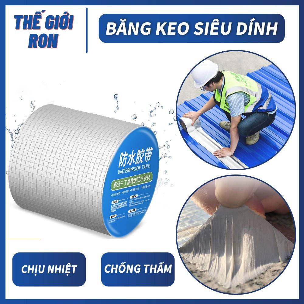 Cuộn 5 Mét Băng Keo Dán Rộng 5cm/10cm, Miếng Dán Siêu Dính, Miếng Chống Thấm Nước, Keo Chống Dột,Siêu Dính