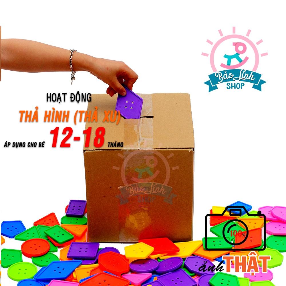 Cúc nhựa LOẠI TO đồ chơi cho bé tập thả xu, phân loại màu, tập xỏ dây, xếp hình phát triển tư duy, sáng tạo