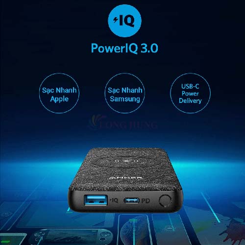 Sạc dự phòng không dây Anker PowerCore III 10000mAh A1617 - Hàng chính hãng