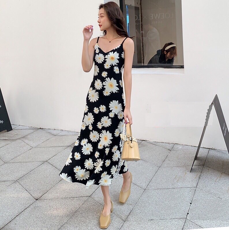 Đầm dây hoa cúc