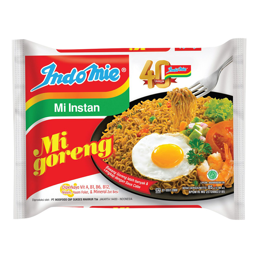 Thùng 40 Gói Mì Xào Khô Indomie Vị đặc biệt - Mi Goreng Fried Noodle (85g x 40)