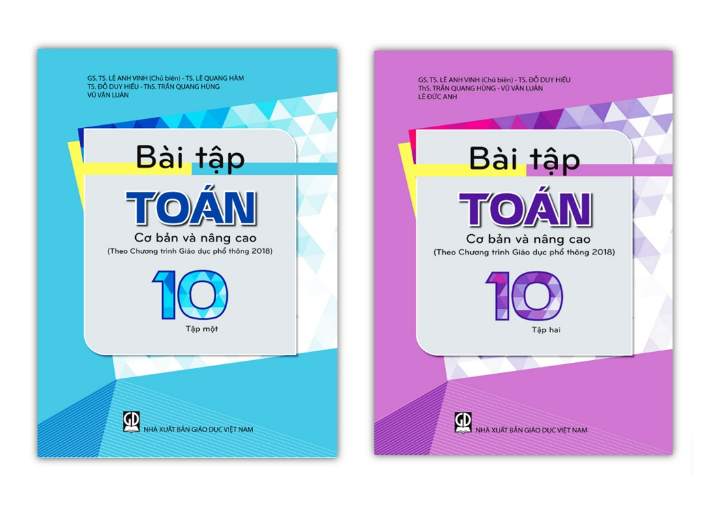 Sách - Combo Bài tập toán 10 - tập 1 + 2 cơ bản và nâng cao