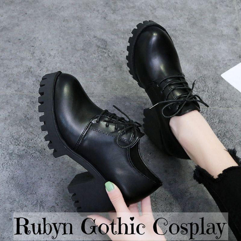 Giày Boots cao gót mẫu mới, giày cao gót phong cách gothic (Size 35 - 40 )