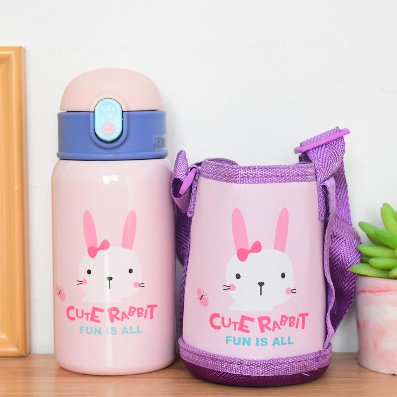 Trẻ Em Bình Giữ Nhiệt Hoạt Hình Trẻ Em Ống Hút Giữ Nhiệt Cốc Tập Uống Có Ốp Lưng Hoạt Hình Chống Rò Rỉ Inox Hút Chân Không Thermocup