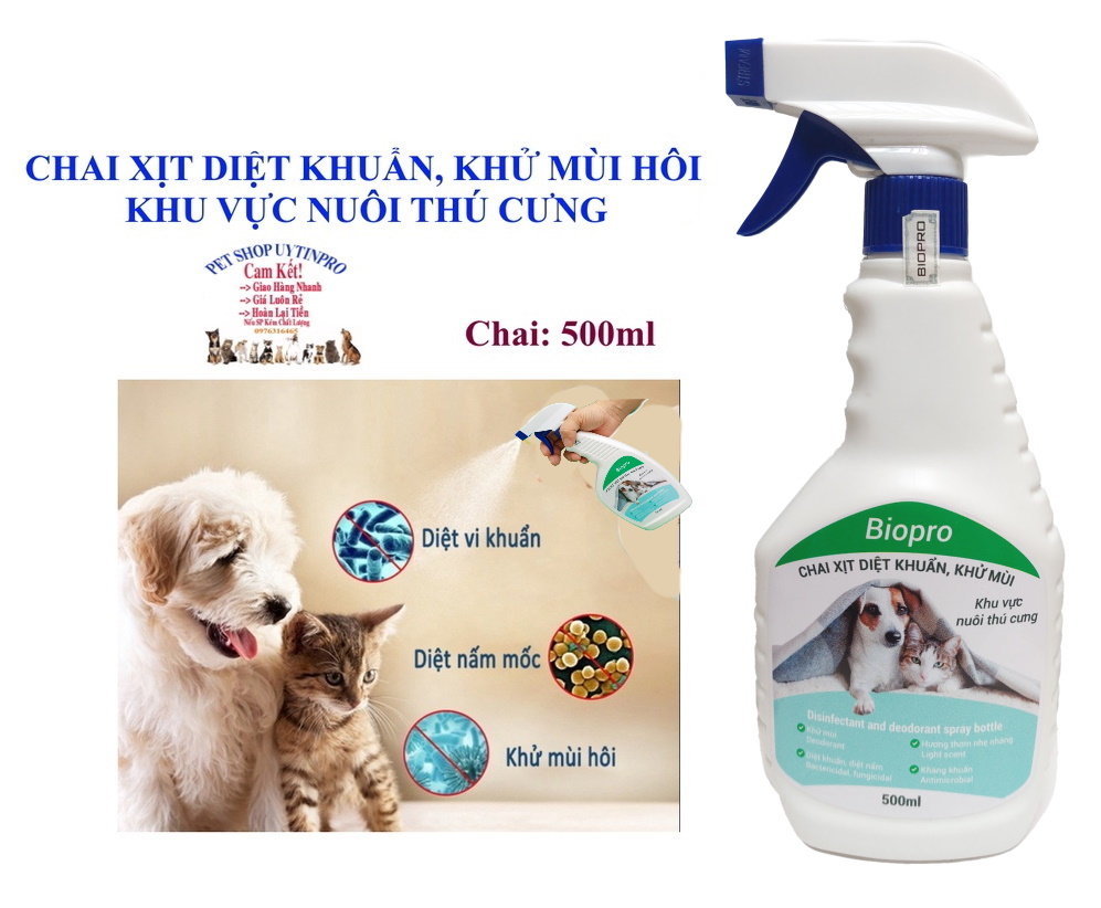 Chai xịt Biopro Giúp Diệt khuẩn Khử mùi hôi Khu vực vệ sinh Khu vực nuôi thú cưng Hương thơm dịu nhẹ