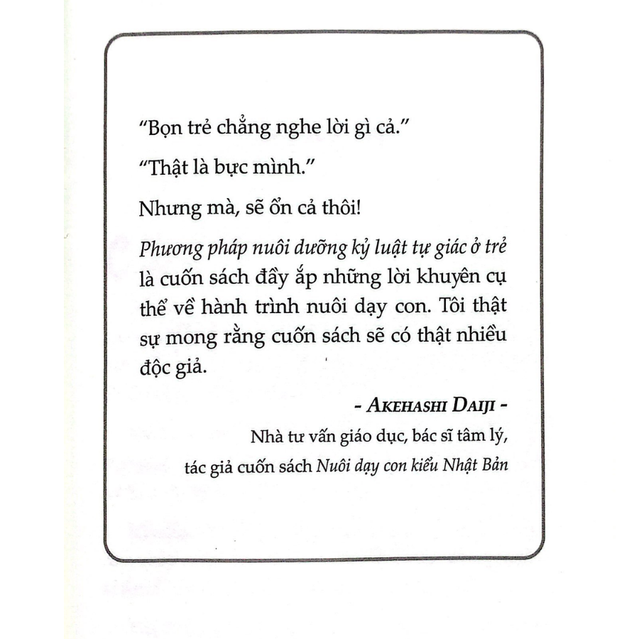 Phương Pháp Nuôi Dưỡng Kỷ Luật Tự Giác Ở Trẻ