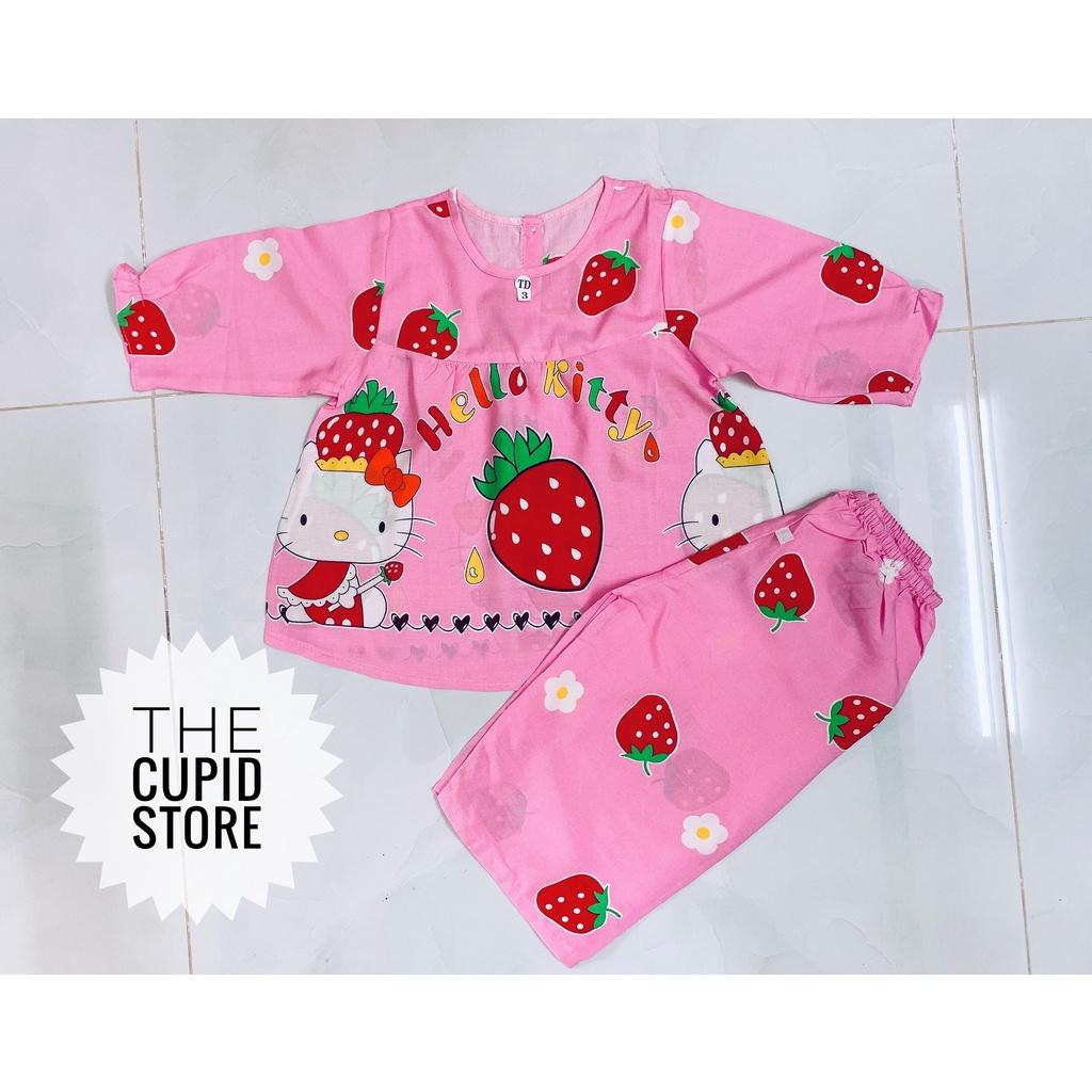 Đồ bộ chất liệu tole lanh 2 da loại 1 cho bé gái từ 25-28 kg - The Cupid Store