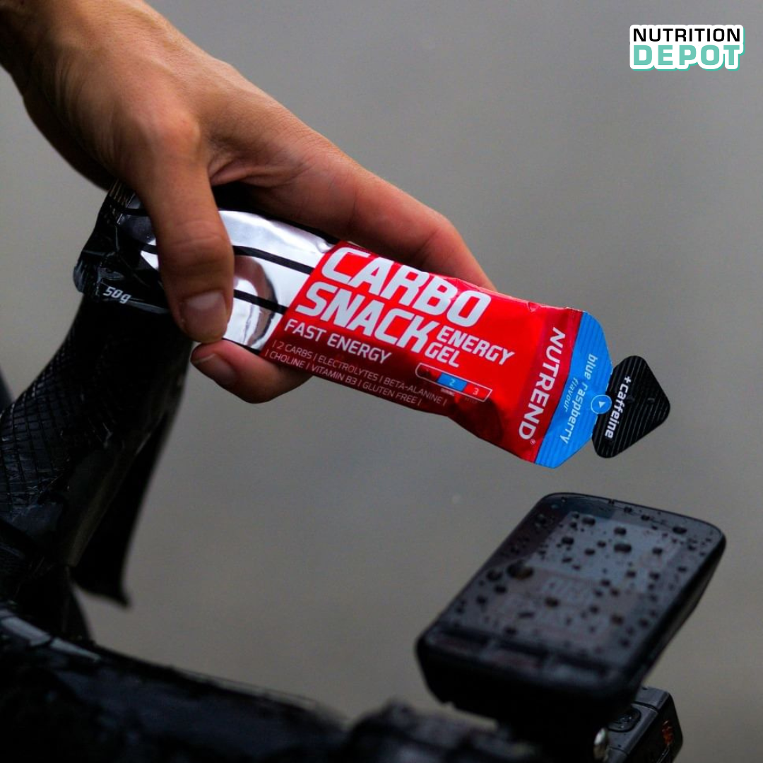 Gel nạp năng lượng tức thì Nutrend Carbosnack chứa Caffein (Hộp 18 gói x 50g) - Nutrition Depot VN