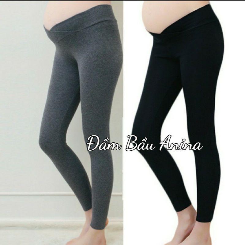 Quần bầu dài legging cạp chéo co giãn thoải mái hàng đẹp QB1111