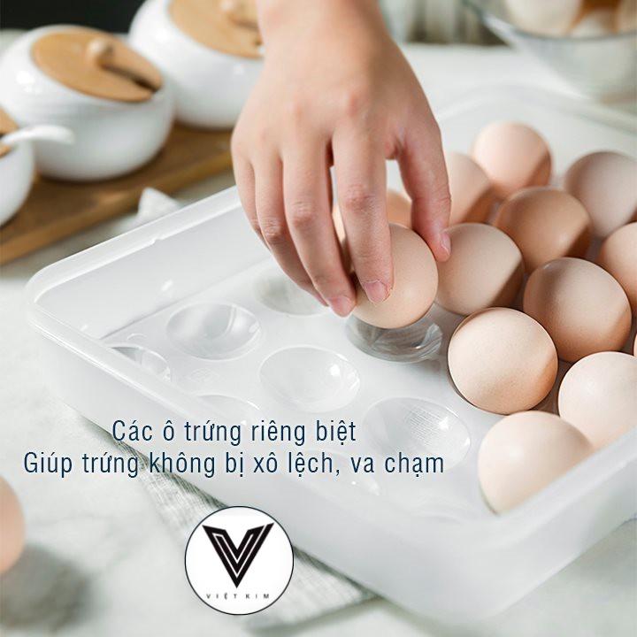 Hộp Đựng Trứng 24 Quả Có Nắp Đậy - Khay Bảo Quản Trứng Trong Tủ Lạnh