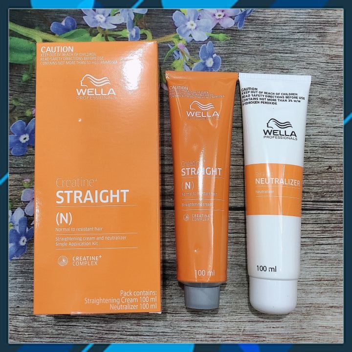 HỘP THUÔC DUỐI ÉP TÓC WELLA CREATIN STRAIGHT PHÙ HỢP DUỖI TÓC MÁI 100ML*2