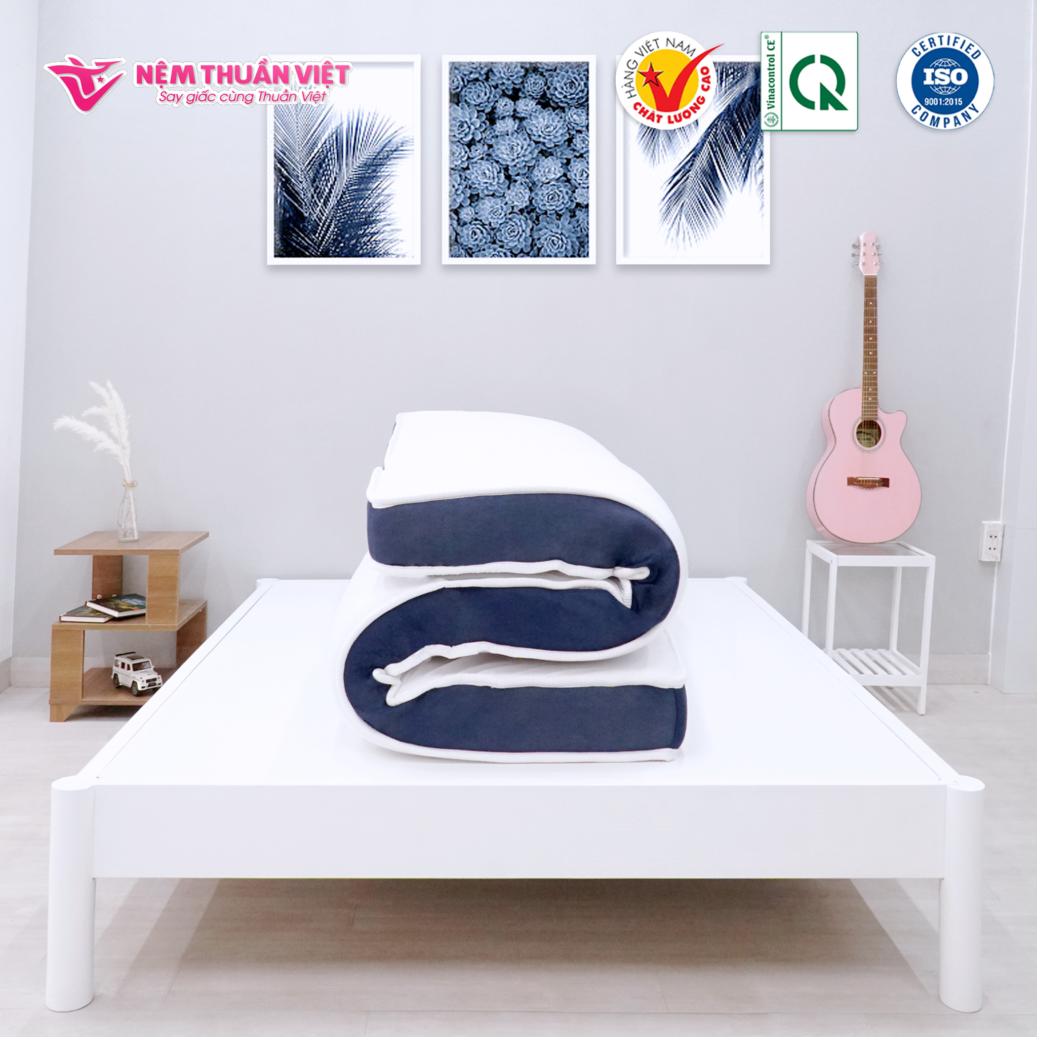 (1m2x2mx10cm) Nệm Foam Thuần Việt Ruby - Nệm Foam Cao Cấp Thế Hệ Mới