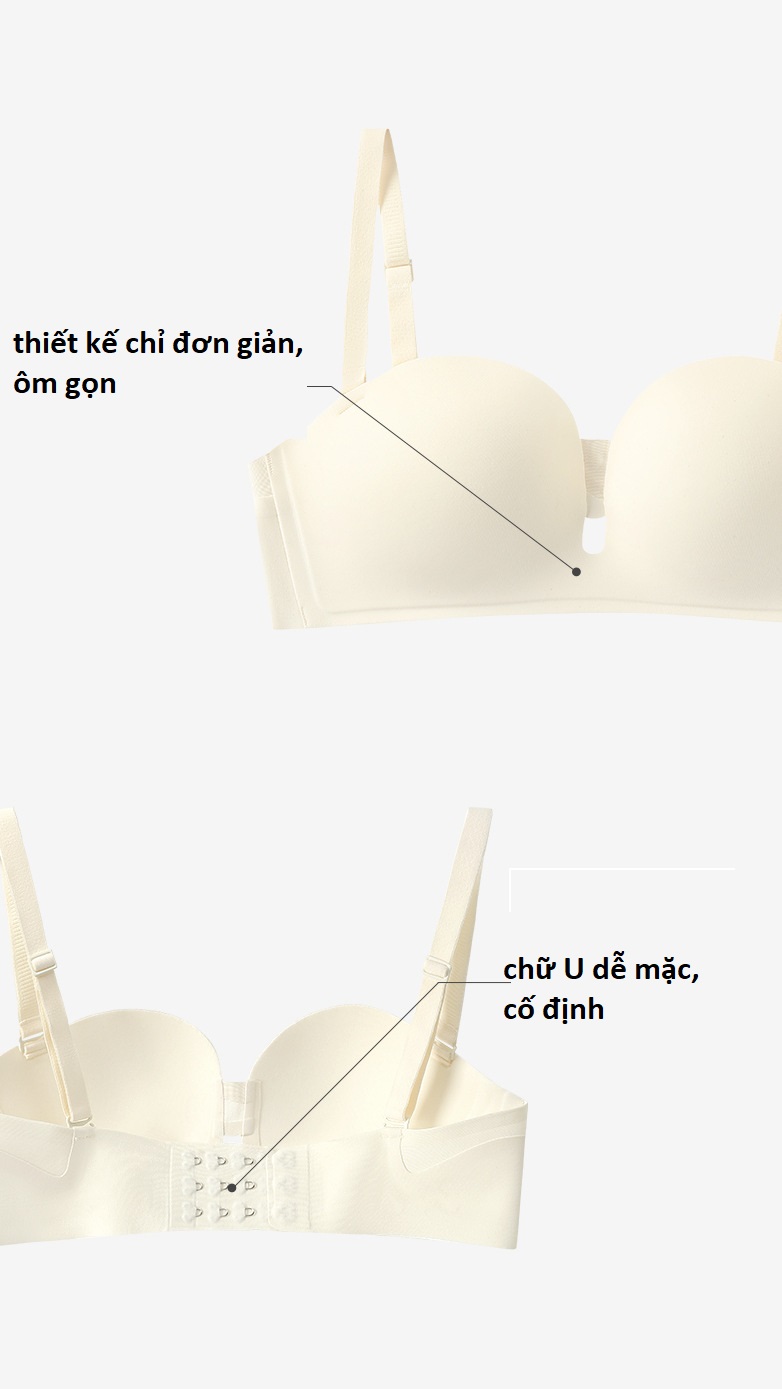 Áo ngực , đồ lót liền mạch đặc biệt push-up thoải mái, Bề mặt vải bóng trơn chống trượt siêu thoải mái bra