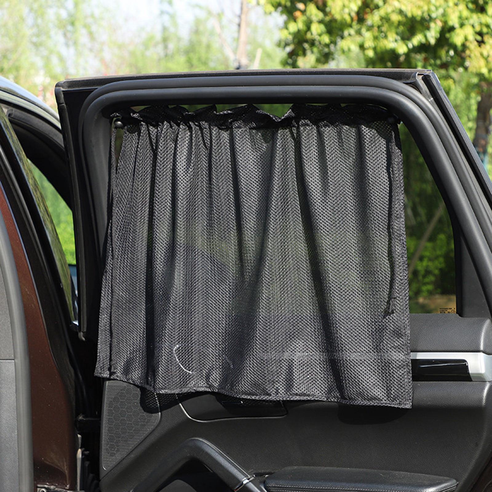 Car Side Window Sun Shade Visor Mesh Sun Visor Cover Side  Black