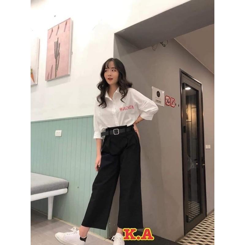 Quần ống rộng kaki cúc KA5