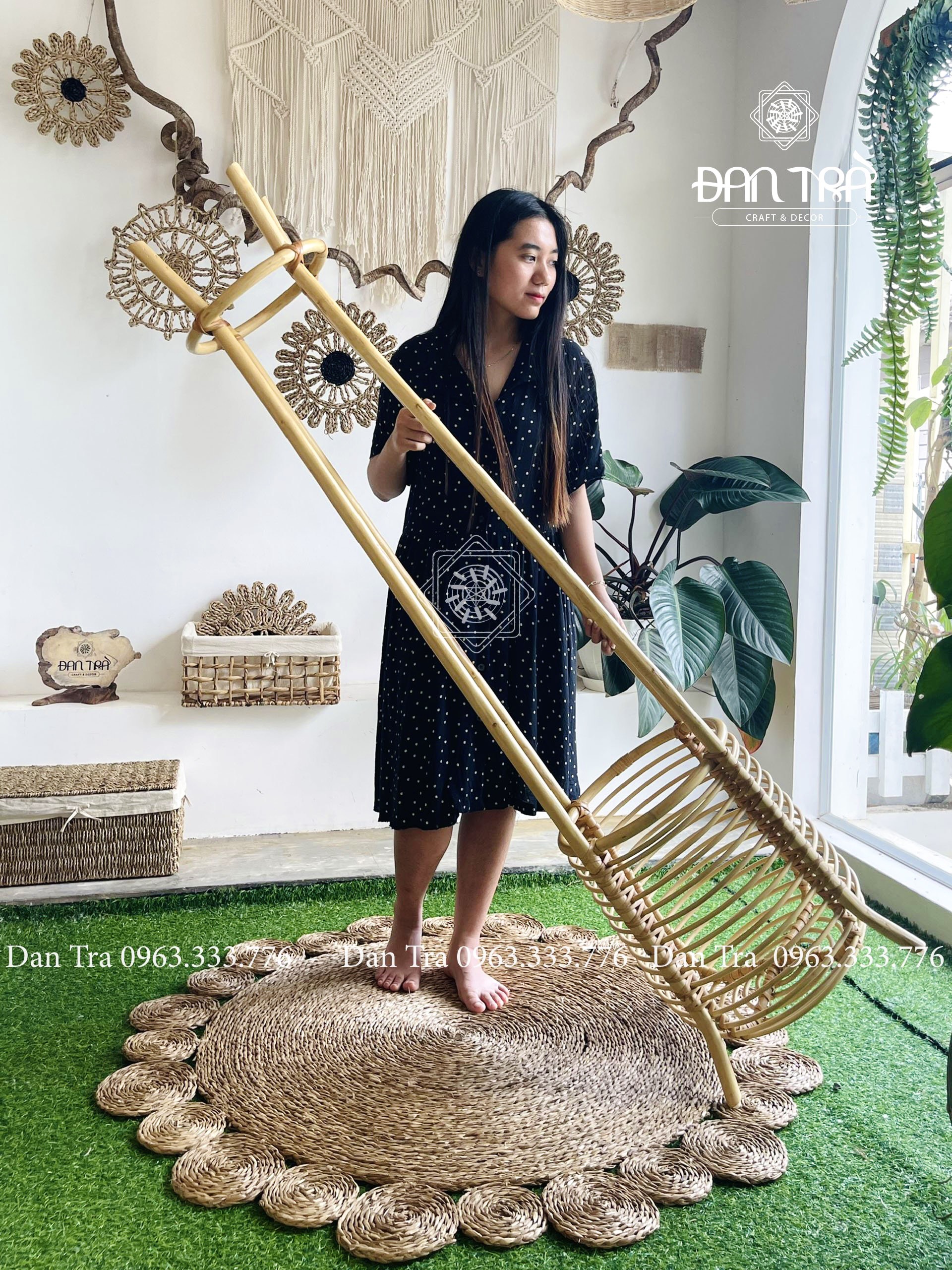Giá Mây Treo Quần Áo - Kệ Mây Treo Đồ Cao Gọn - Giá Mây Treo Đa Năng - Nội Thất Mây Tre ĐAN TRÀ- Mây Tre Đan Trà Decor