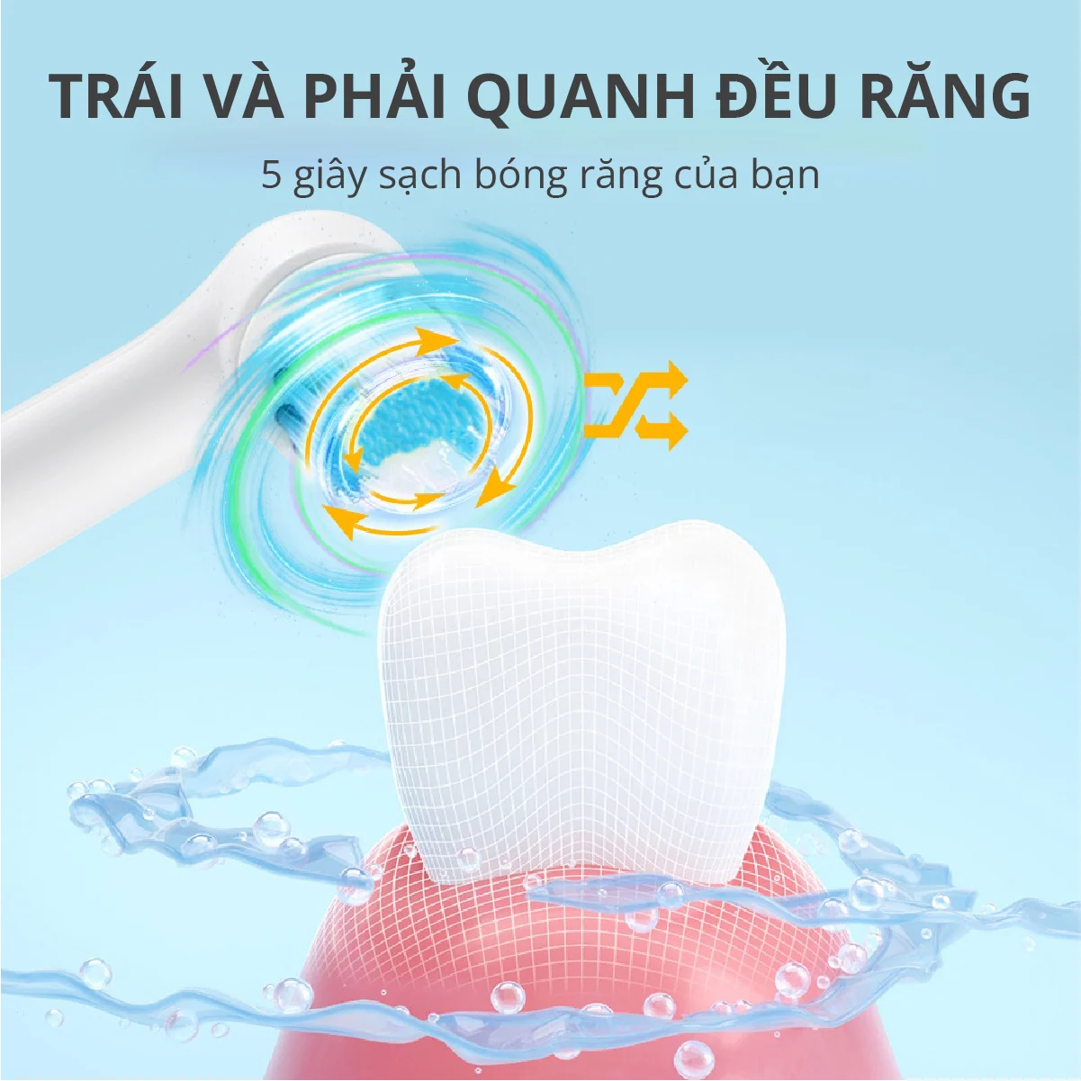 Bộ 4 đầu bàn chải điện Kachi MK361 loại xoay tròn thay thế được Oral B