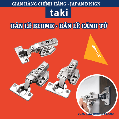 Bản Lề Cánh Tủ INOX Không Gỉ 304 BLUMK Giảm Chấn - Tháo Lắp Nhanh