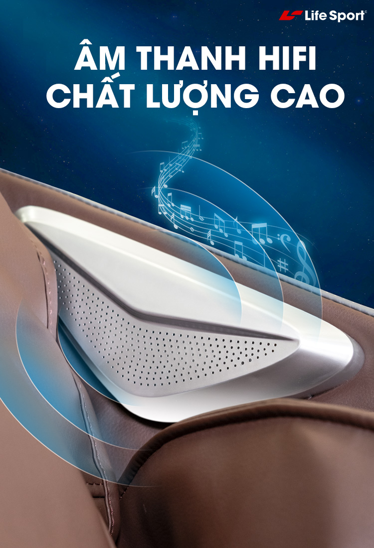 Ghế Massage Toàn Thân Lifesport LS-399, Ghế Massage Có Hệ Thống Điều Khiển Bằng Giọng Nói Thông Minh