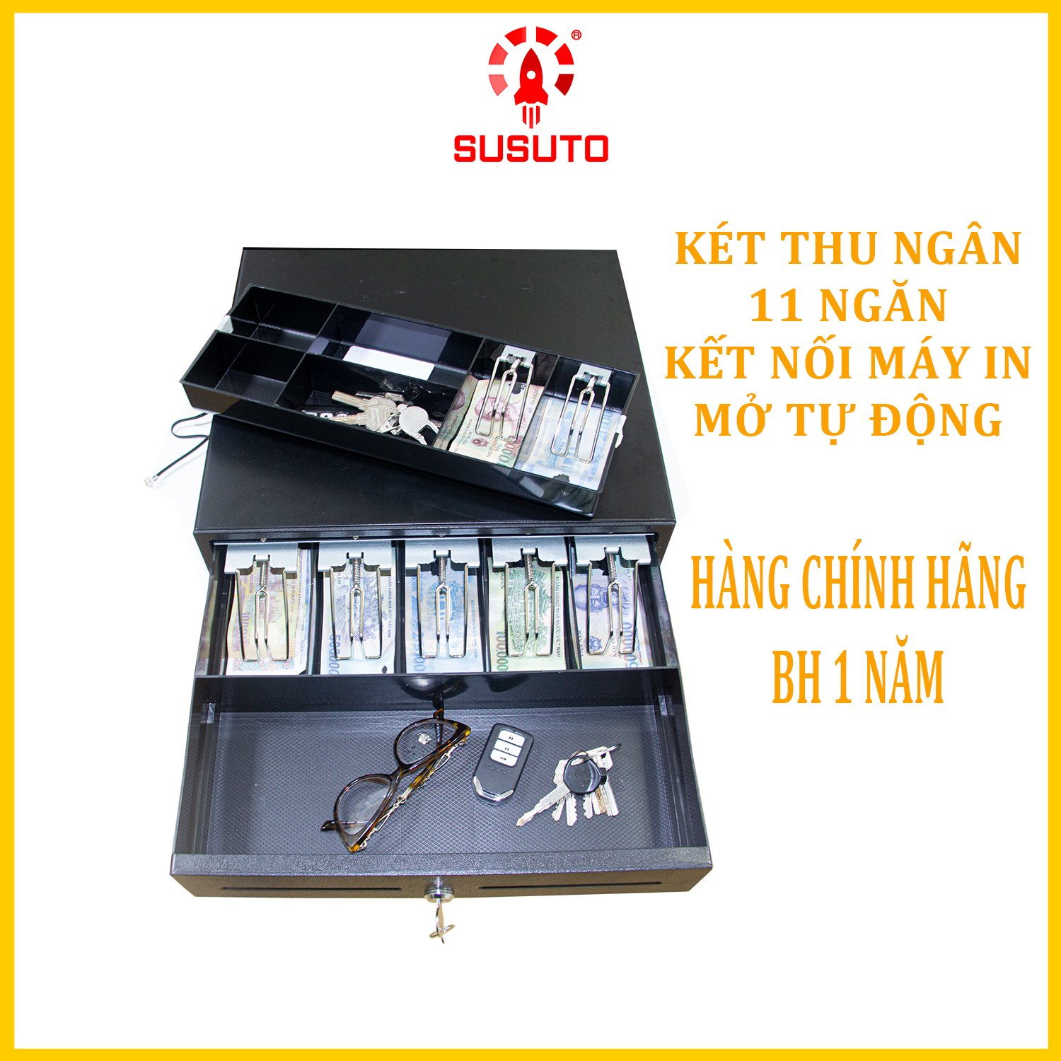 Ngăn kéo thu ngân hàng chính hãng SUSUTO 418