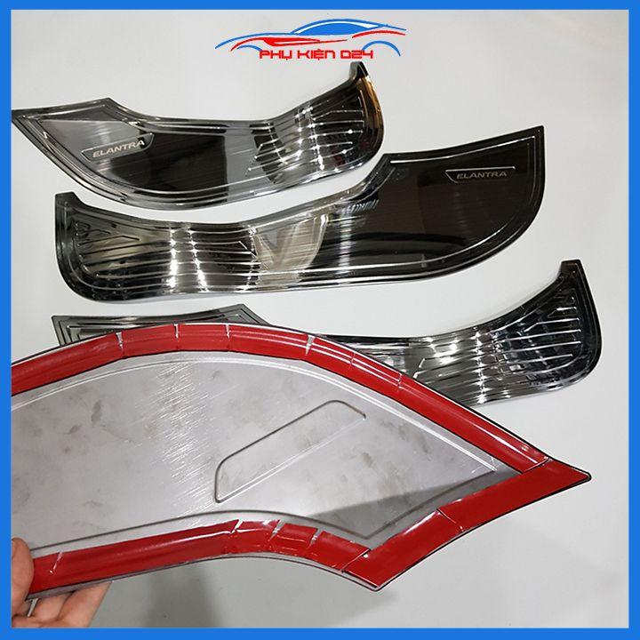 Bộ ốp tapli Elantra 2016-2017-2018-2019-2020-2021-2022 vân Titan chống xước va đập khi mở cửa và làm đẹp xe