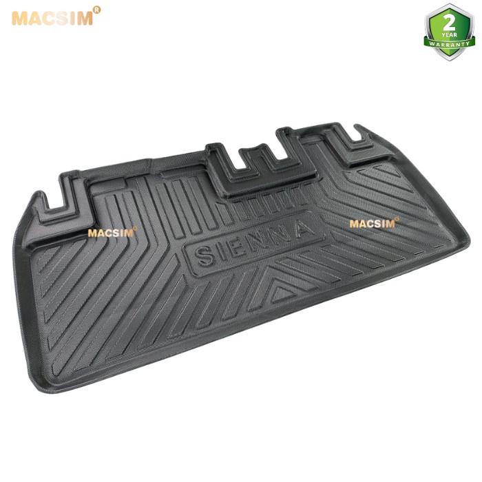 Thảm lót cốp Toyota Sienna 2014-2020  nhãn hiệu Macsim chất liệu tpv cao cấp màu đen hàng loại 2