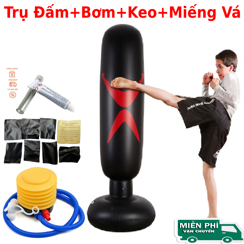 Bao cát trụ đấm bốc boxing tự cân bằng người lớn trẻ em dụng cụ tập gym - bơm hơi đa năng dành cho trụ hơi đấm bốc, ghế hơi, nệm hơi, phao bơi, bể bơi