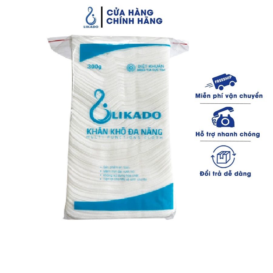 Combo 5 Bịch Khăn Vải Khô Likado (300g)
